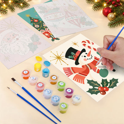 Atomic Starburst Retro Christmas (Mini Paint by Numbers)