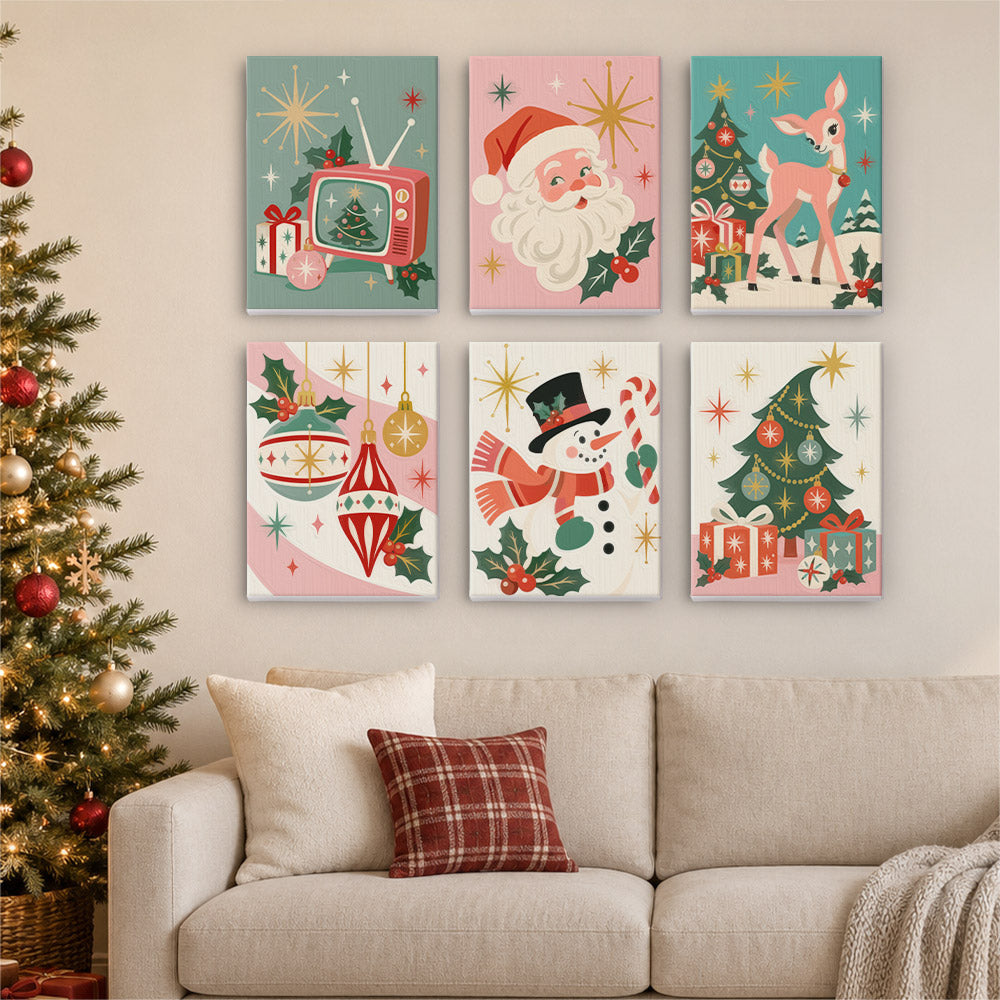 Atomic Starburst Retro Christmas (Mini Paint by Numbers)