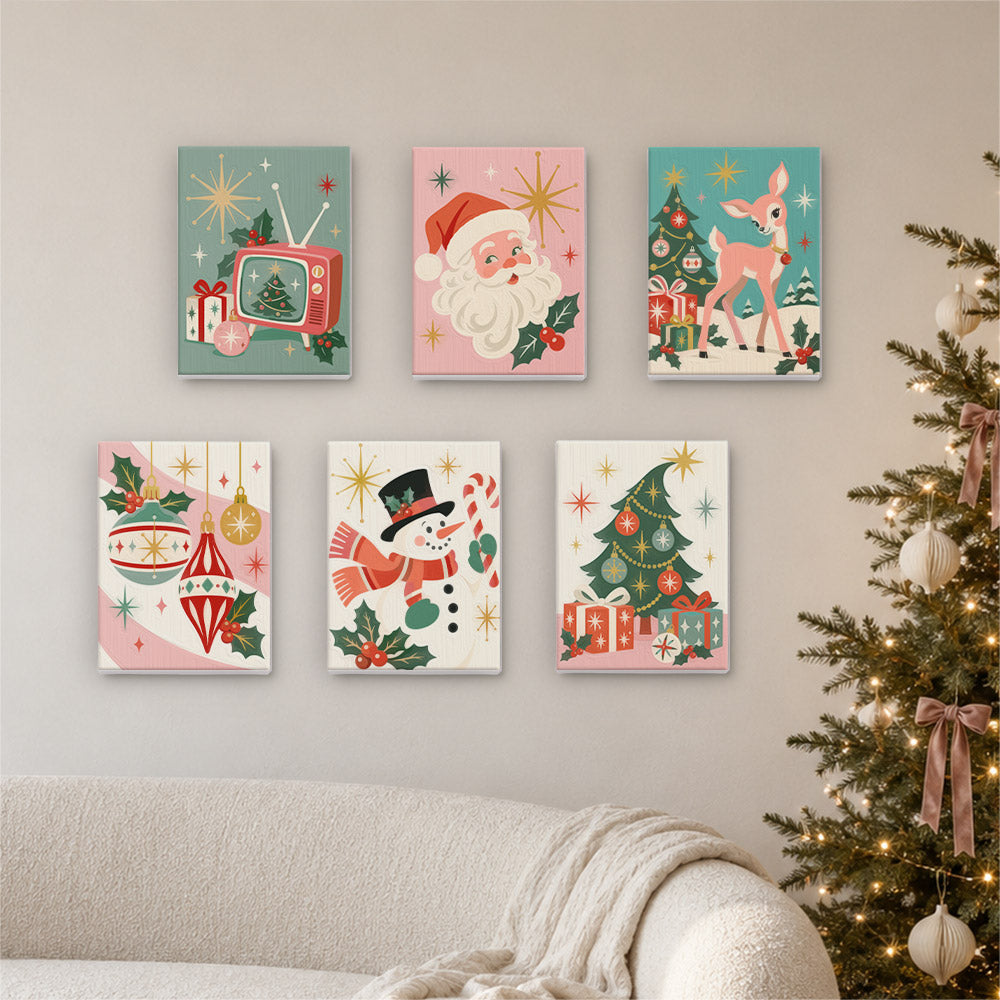 Atomic Starburst Retro Christmas (Mini Paint by Numbers)