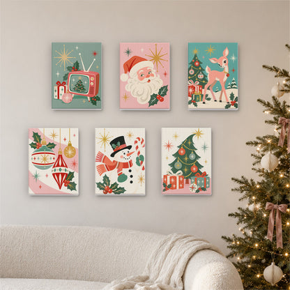 Atomic Starburst Retro Christmas (Mini Paint by Numbers)