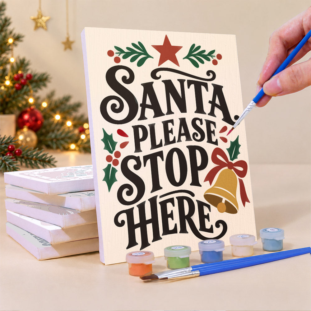 Merry Christmas to All Signs (Mini Paint by Numbers)