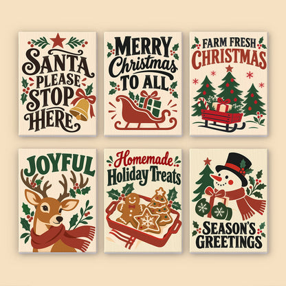 Merry Christmas to All Signs (Mini Paint by Numbers)
