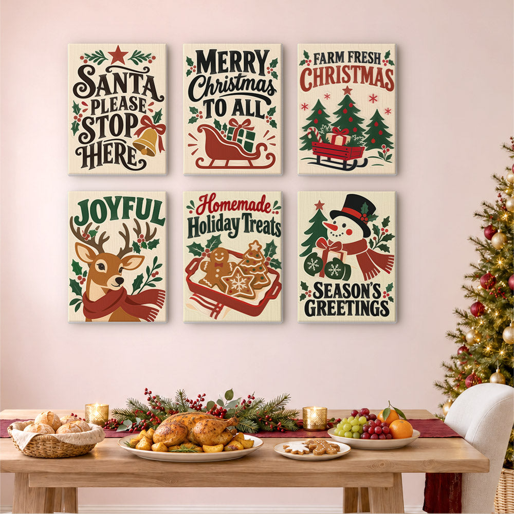 Merry Christmas to All Signs (Mini Paint by Numbers)