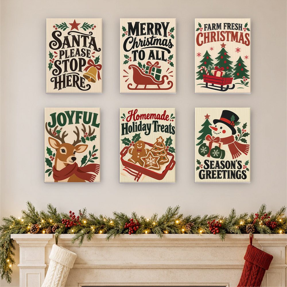 Merry Christmas to All Signs (Mini Paint by Numbers)