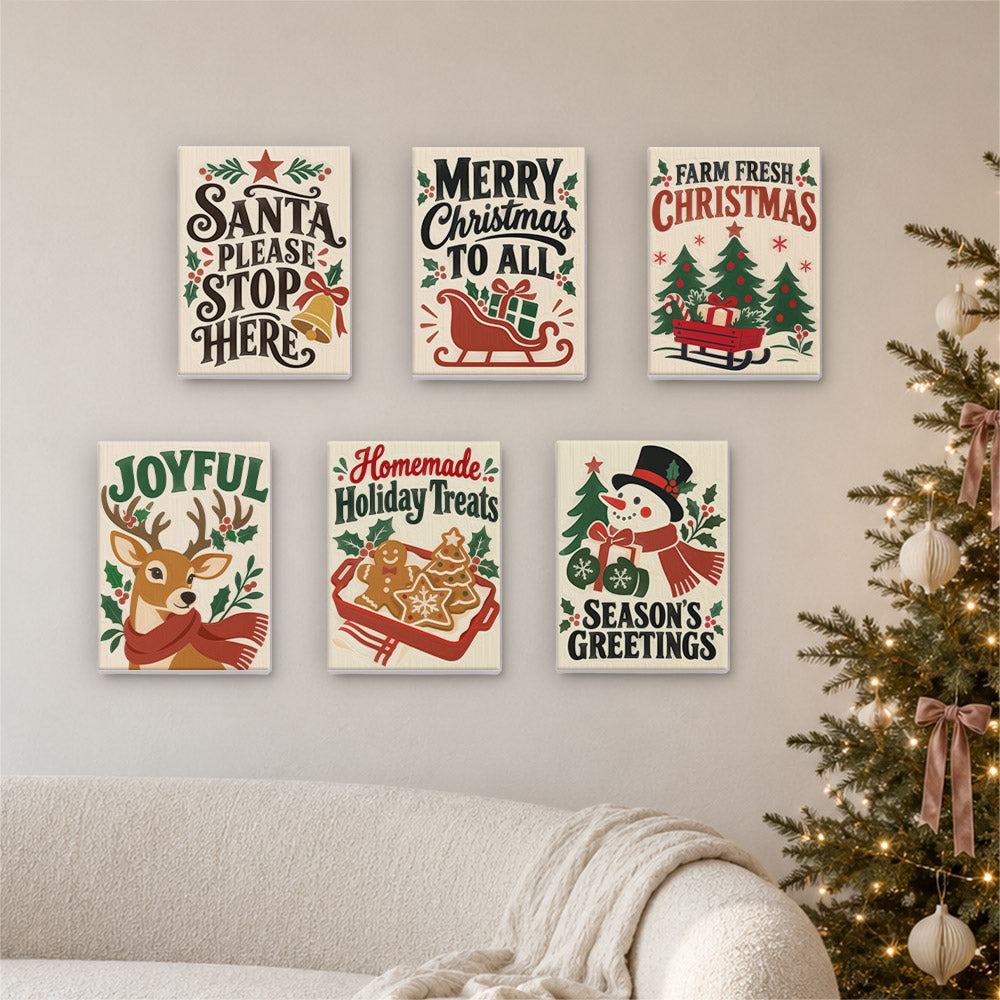 Merry Christmas to All Signs (Mini Paint by Numbers)