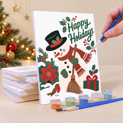 Joy to the World Poinsettias (Mini Paint by Numbers)