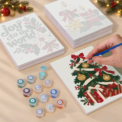 Joy to the World Poinsettias (Mini Paint by Numbers)