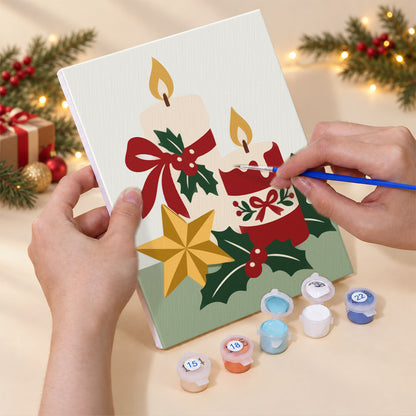 Joy to the World Poinsettias (Mini Paint by Numbers)