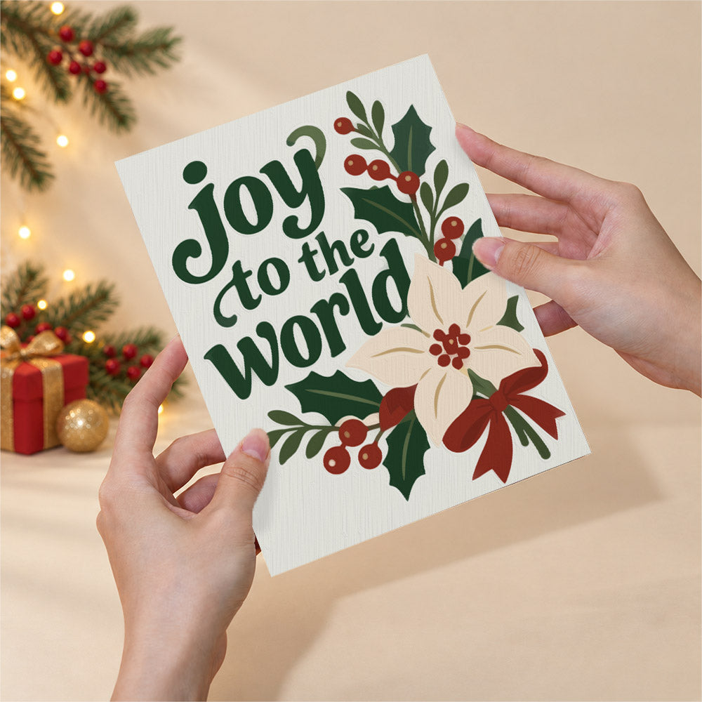 Joy to the World Poinsettias (Mini Paint by Numbers)