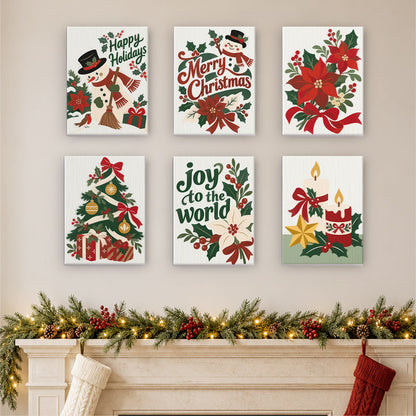 Joy to the World Poinsettias (Mini Paint by Numbers)