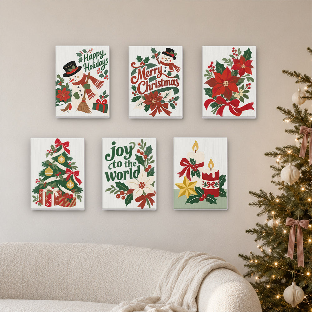 Joy to the World Poinsettias (Mini Paint by Numbers)