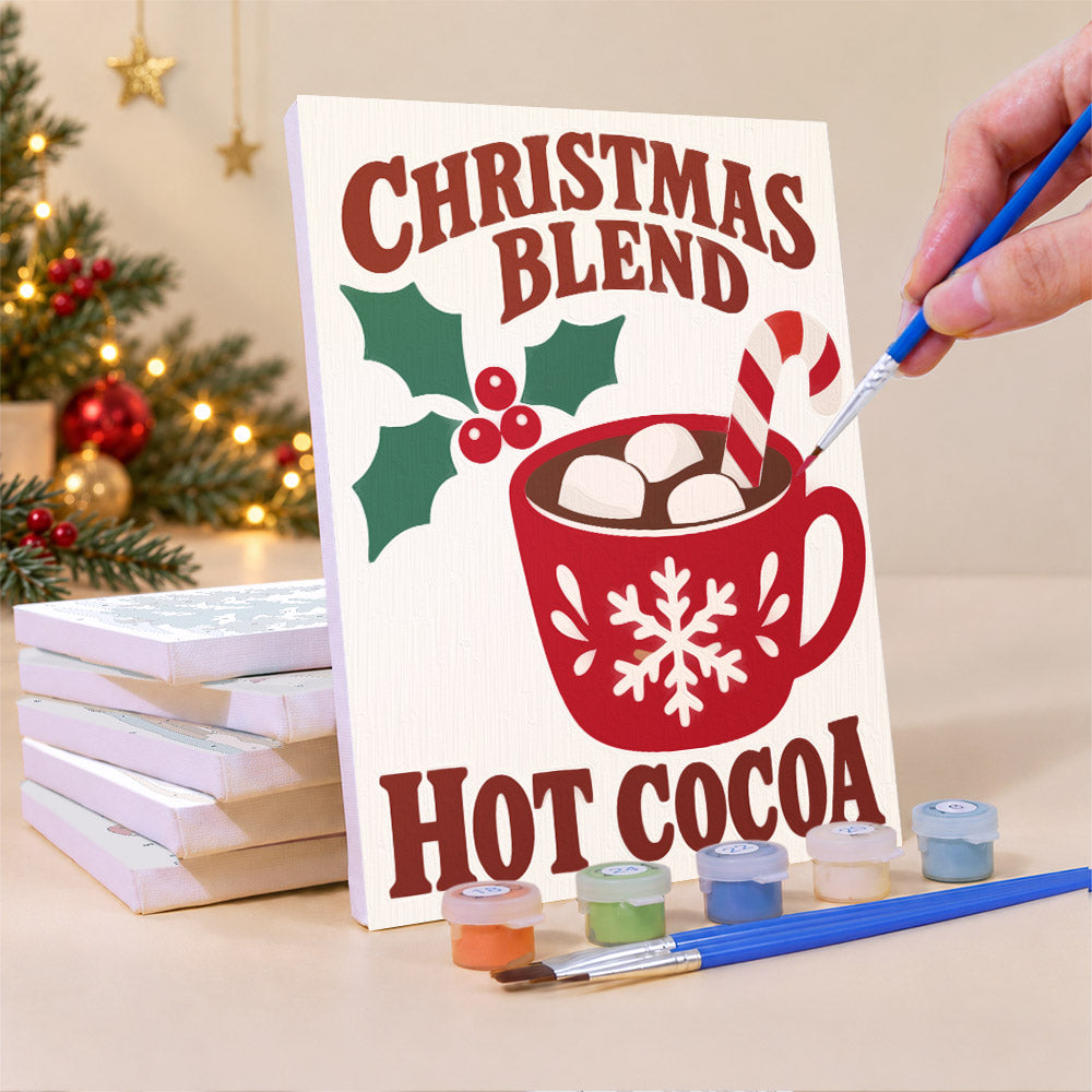Candy Cane Lane Holiday Signs (Mini Paint by Numbers)