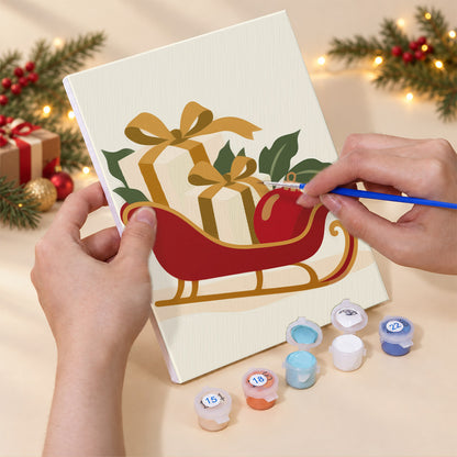 Classic Santa, Mittens and Sleigh (Mini Paint by Numbers)