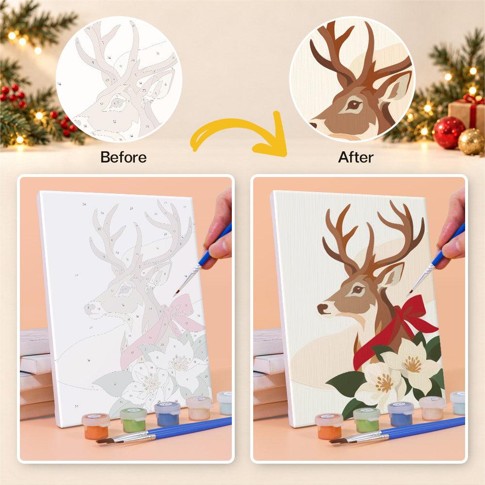 Classic Santa, Mittens and Sleigh (Mini Paint by Numbers)