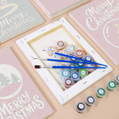 Ribbon Tree and Snow Globe Script (Mini Paint by Numbers)