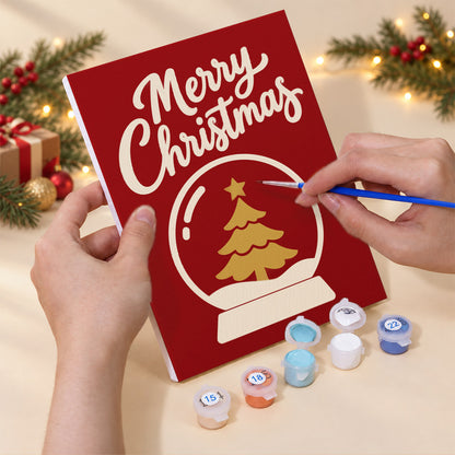 Ribbon Tree and Snow Globe Script (Mini Paint by Numbers)