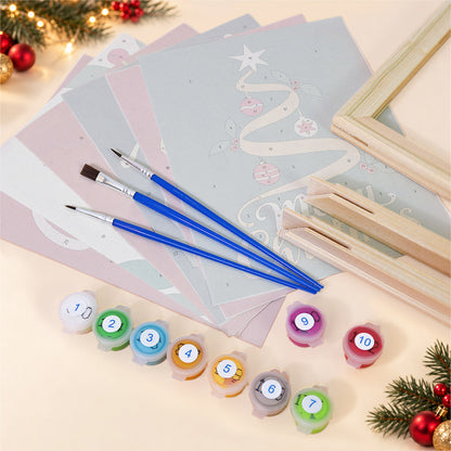 Ribbon Tree and Snow Globe Script (Mini Paint by Numbers)