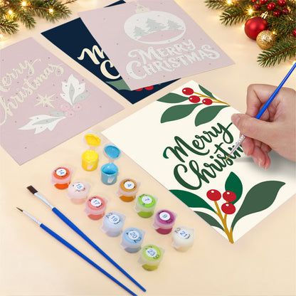 Ribbon Tree and Snow Globe Script (Mini Paint by Numbers)