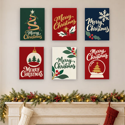 Ribbon Tree and Snow Globe Script (Mini Paint by Numbers)