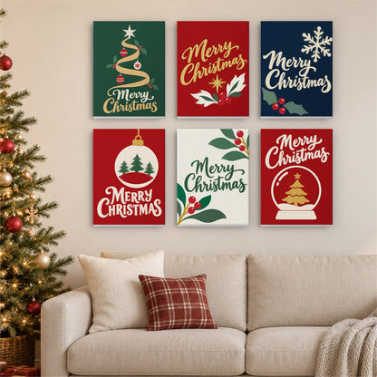 Ribbon Tree and Snow Globe Script (Mini Paint by Numbers)