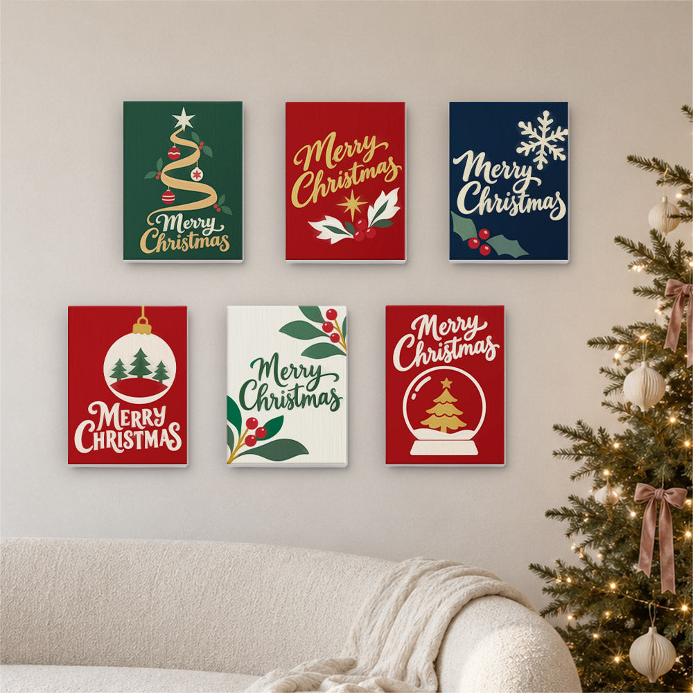Ribbon Tree and Snow Globe Script (Mini Paint by Numbers)