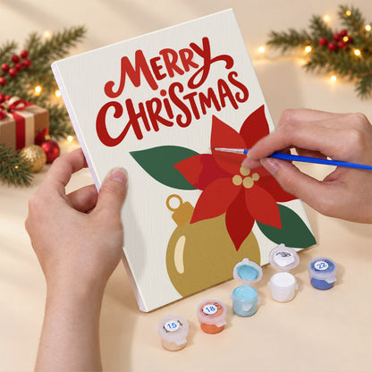Simple Cream Merry Christmas (Mini Paint by Numbers)