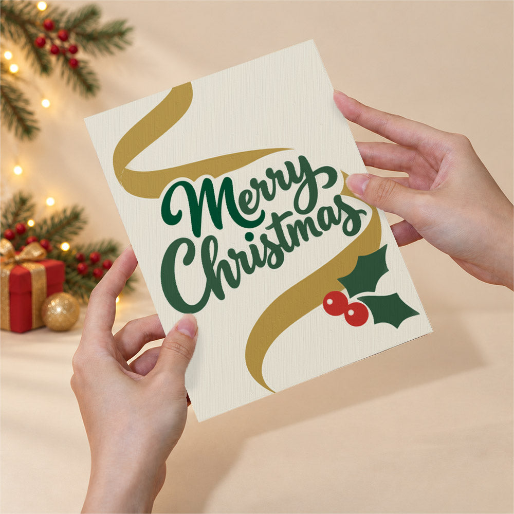 Simple Cream Merry Christmas (Mini Paint by Numbers)