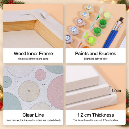 Simple Cream Merry Christmas (Mini Paint by Numbers)