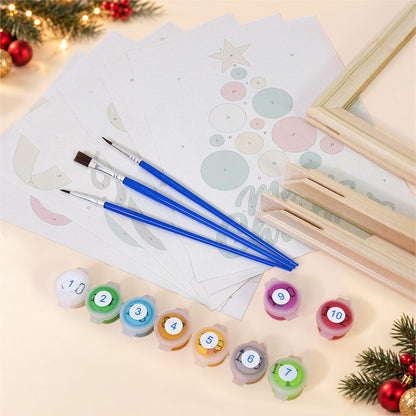 Simple Cream Merry Christmas (Mini Paint by Numbers)