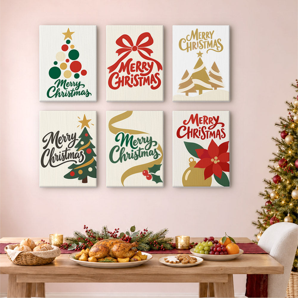 Simple Cream Merry Christmas (Mini Paint by Numbers)