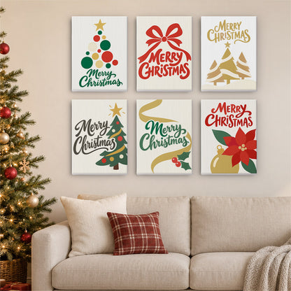 Simple Cream Merry Christmas (Mini Paint by Numbers)