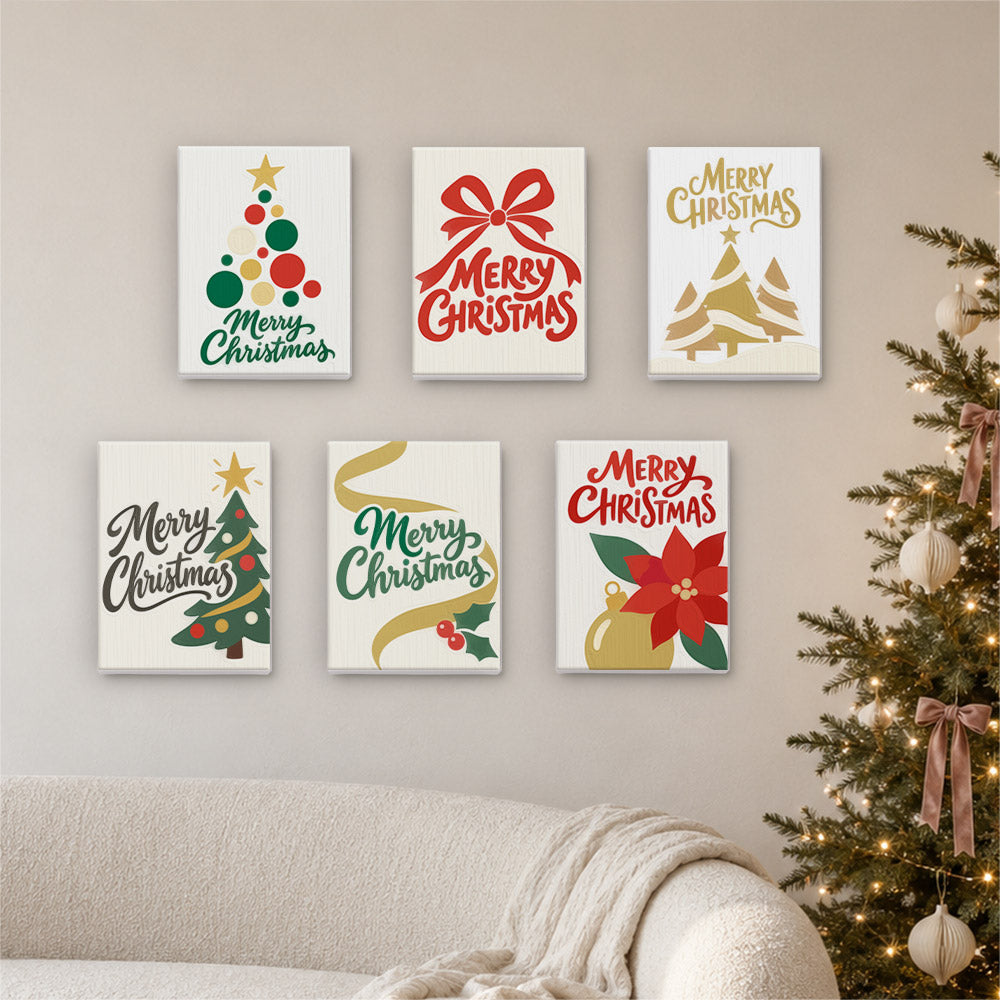 Simple Cream Merry Christmas (Mini Paint by Numbers)