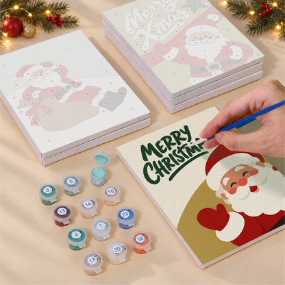 Gold and Red Santa Dash (Mini Paint by Numbers)