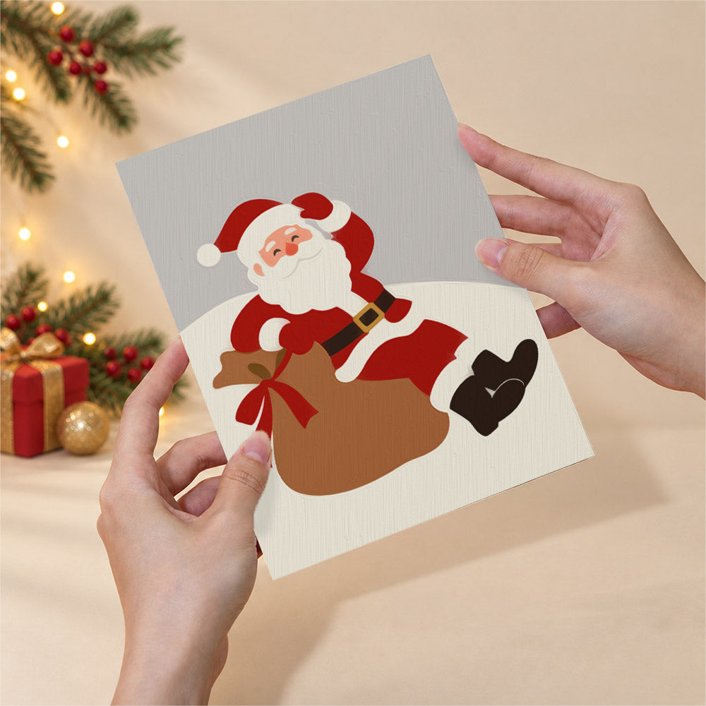 Gold and Red Santa Dash (Mini Paint by Numbers)