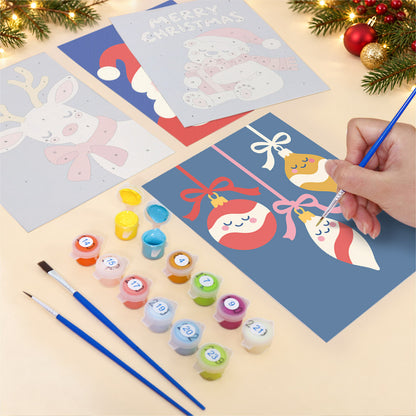 Periwinkle Santa and Polar Bear (Mini Paint by Numbers)