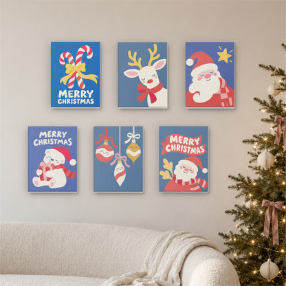 Periwinkle Santa and Polar Bear (Mini Paint by Numbers)