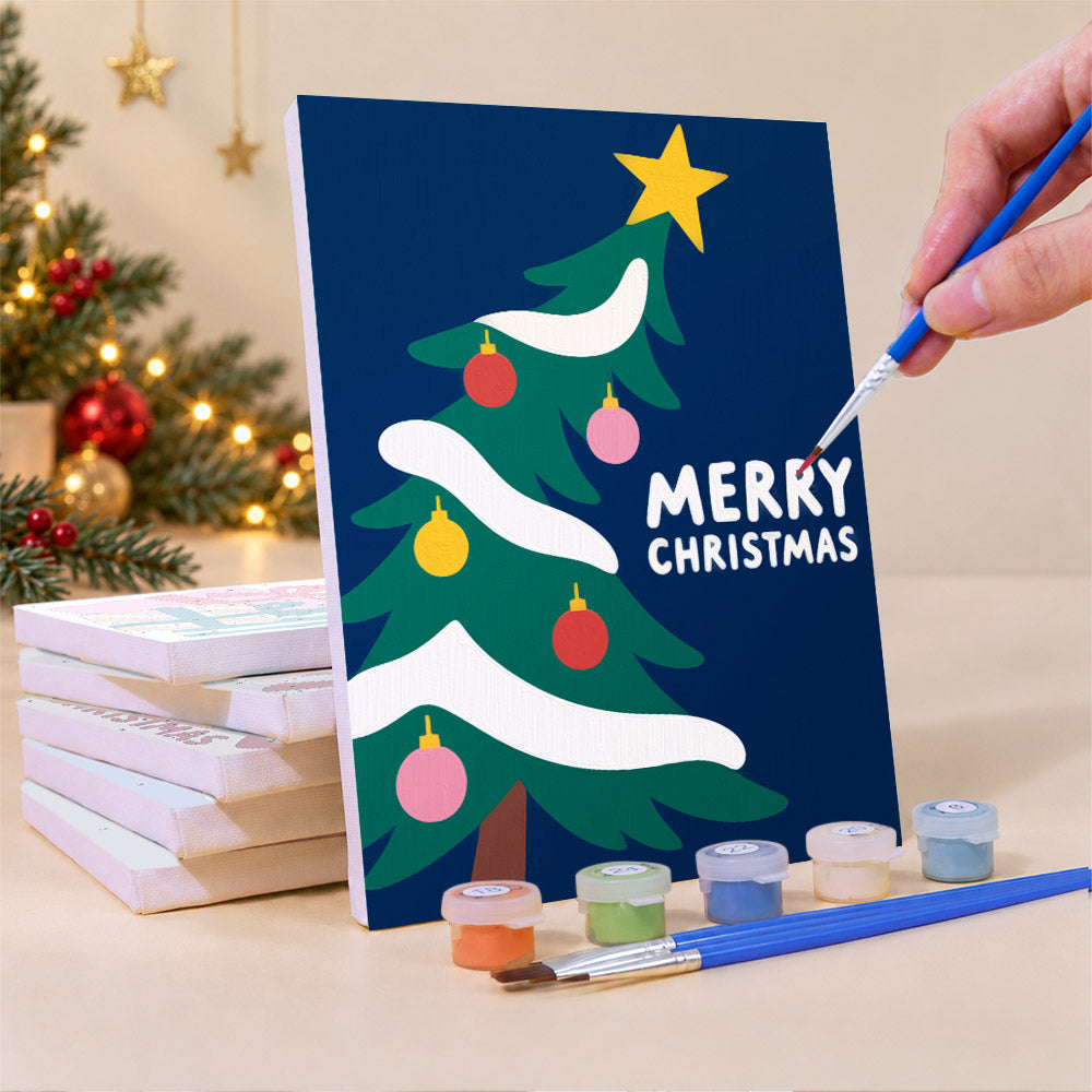 Hello Xmas Mittens and Candy Cane (Mini Paint by Numbers)