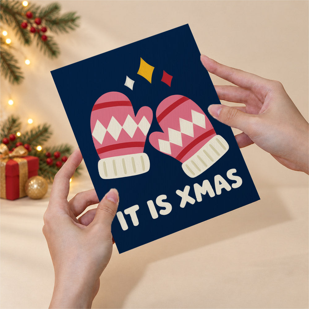 Hello Xmas Mittens and Candy Cane (Mini Paint by Numbers)
