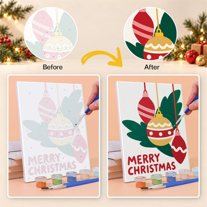 Hello Xmas Mittens and Candy Cane (Mini Paint by Numbers)