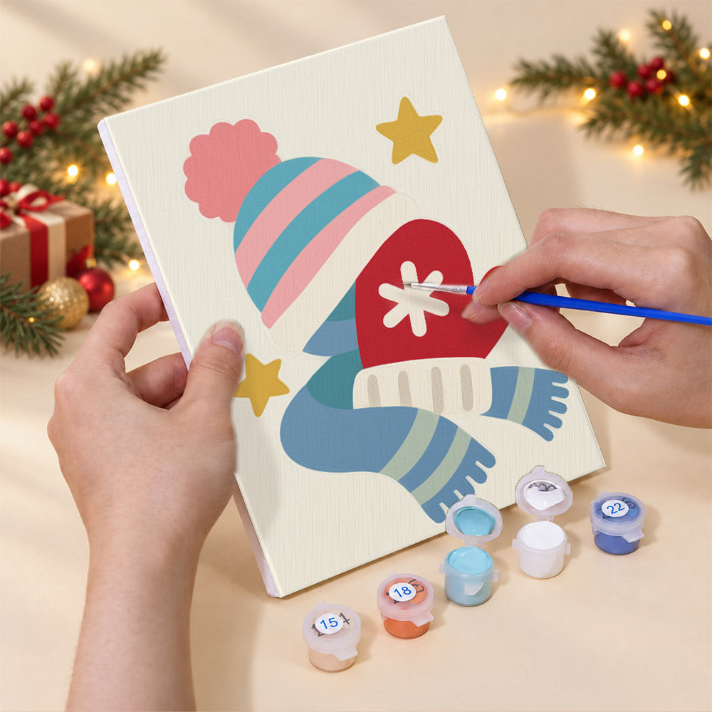 Warm Wishes Penguin and Polar Bear (Mini Paint by Numbers)