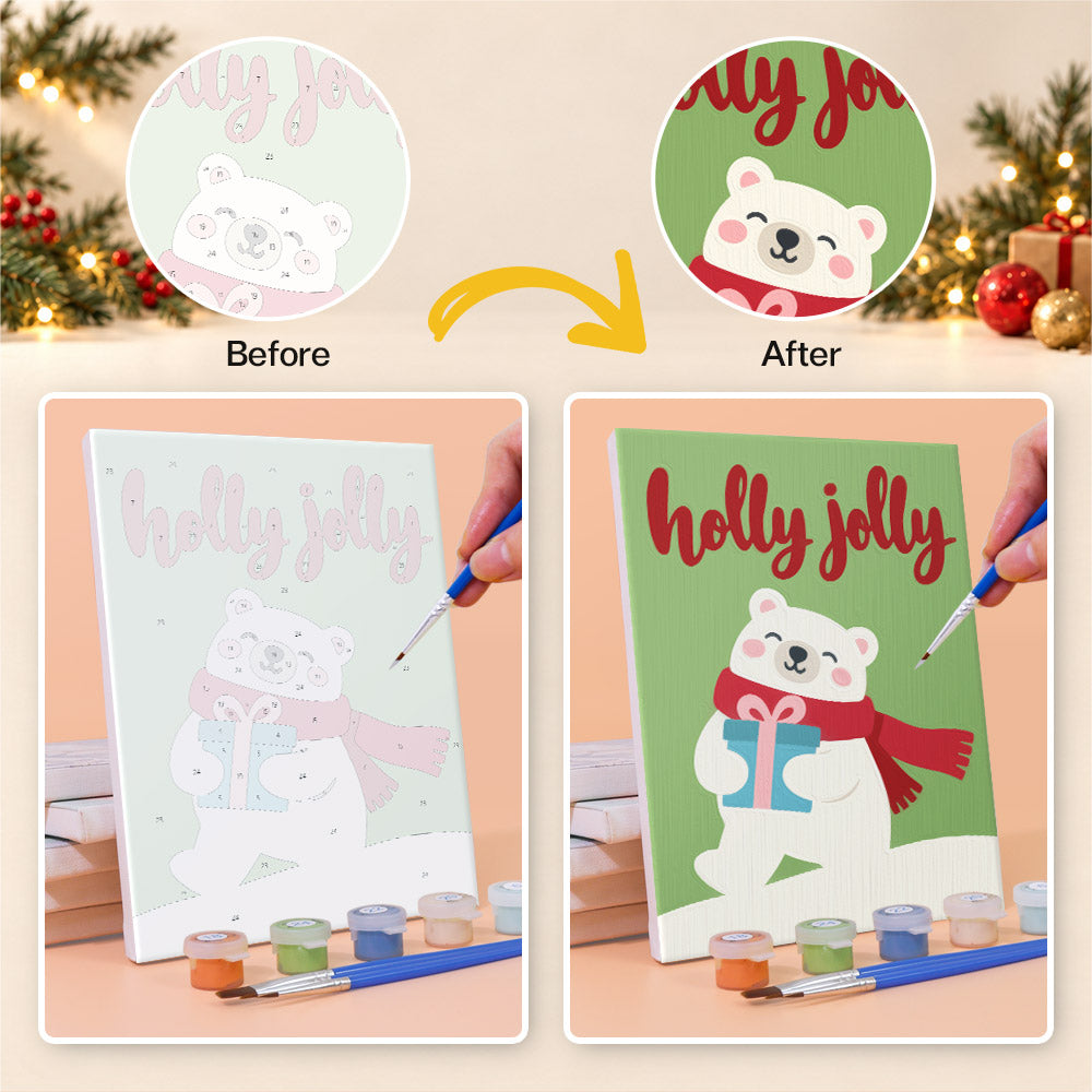Warm Wishes Penguin and Polar Bear (Mini Paint by Numbers)