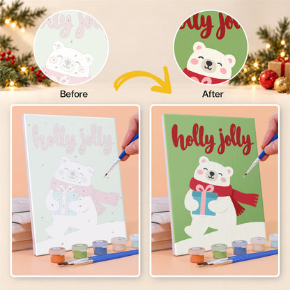 Warm Wishes Penguin and Polar Bear (Mini Paint by Numbers)