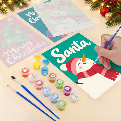 Warm Wishes Penguin and Polar Bear (Mini Paint by Numbers)