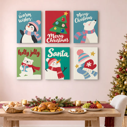 Warm Wishes Penguin and Polar Bear (Mini Paint by Numbers)