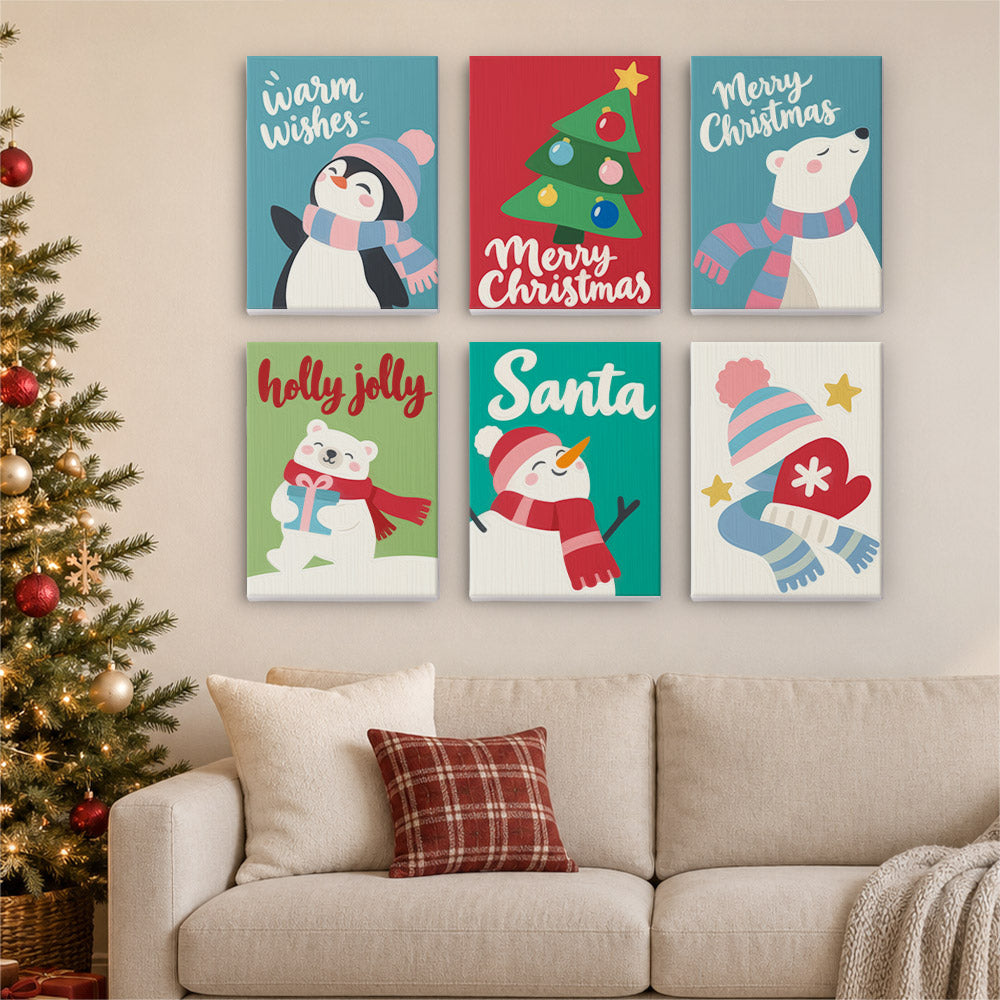 Warm Wishes Penguin and Polar Bear (Mini Paint by Numbers)
