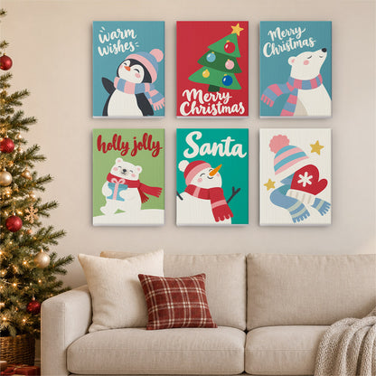 Warm Wishes Penguin and Polar Bear (Mini Paint by Numbers)