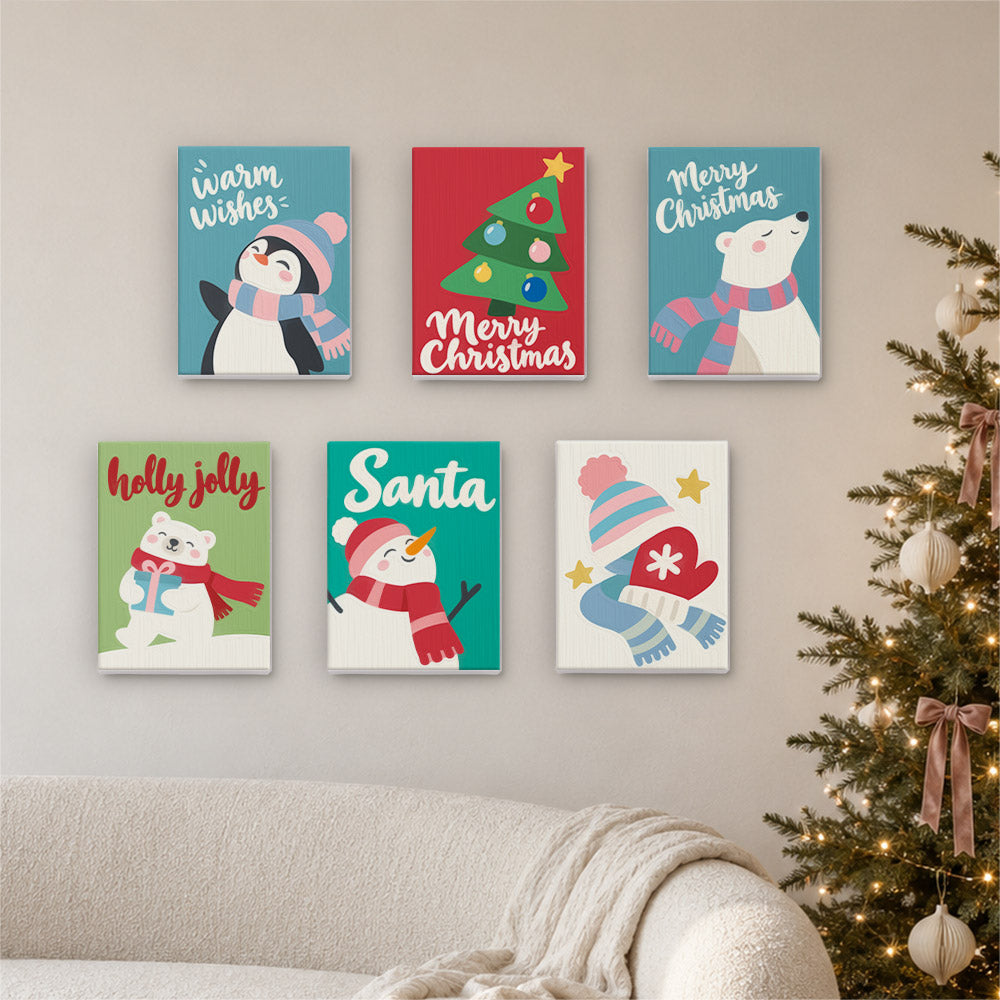 Warm Wishes Penguin and Polar Bear (Mini Paint by Numbers)