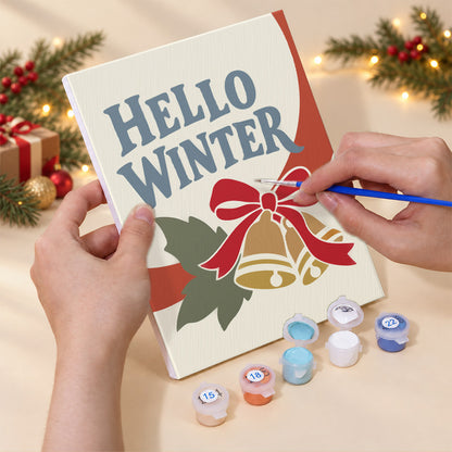 Hello Winter Pinecone and Bells (Mini Paint by Numbers)