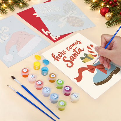 Hello Winter Pinecone and Bells (Mini Paint by Numbers)