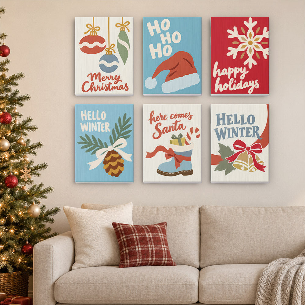 Hello Winter Pinecone and Bells (Mini Paint by Numbers)